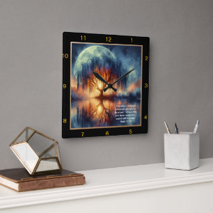 Marcus 11:24 Gebedstijd: Aangepast Christelijk Ont Vierkante Klok