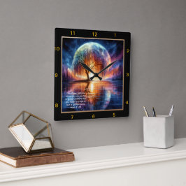 Marcus 11:24 Gebedstijd: Gepersonaliseerde Schrift Vierkante Klok