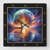 Marcus 11:24 Gebedstijd: Gepersonaliseerde Schrift Vierkante Klok (Voorkant)