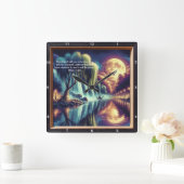 Marcus 11:24 Goddelijke klok: aangepaste Inspirere Vierkante Klok (Huis)