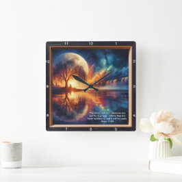 Marcus 11:24 Grace Clock: gepersonaliseerde Christ Vierkante Klok