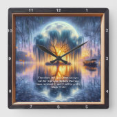 Marcus 11:24 Hoop gepersonaliseerde Schriftvertoni Vierkante Klok (Voorkant)