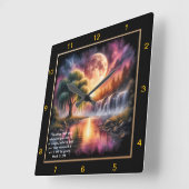 Marcus 11:24 Spirituele expressie: gepersonaliseer Vierkante Klok (Hoek)