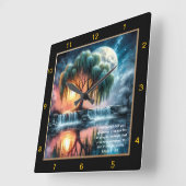 Marcus 11:24 Vredesklok: gepersonaliseerde gave va Vierkante Klok (Hoek)