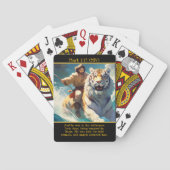 Marcus 1:13 Veertigdaagse Wilderness Test AI Art Pokerkaarten (Achterkant)