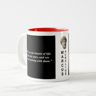 Marcus Aurelius Aangepaste Quote Stoïsche Filosofi Tweekleurige Koffiemok