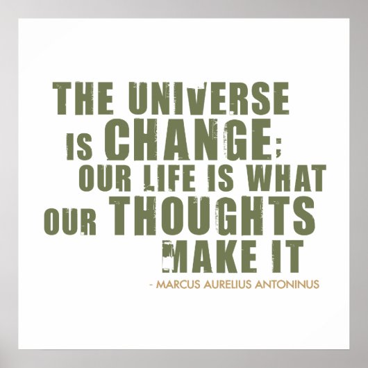 Marcus Aurelius Antoninus Quote Poster (Voorkant)