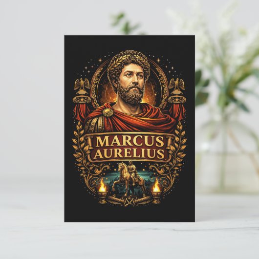 Marcus Aurelius Bedankkaart (Staand voorkant)