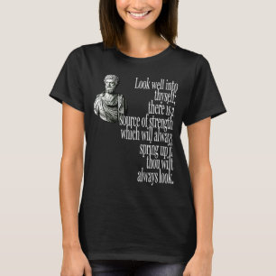 MARCUS AURELIUS BRON VAN STERKTE IN JEZELF T-SHIRT