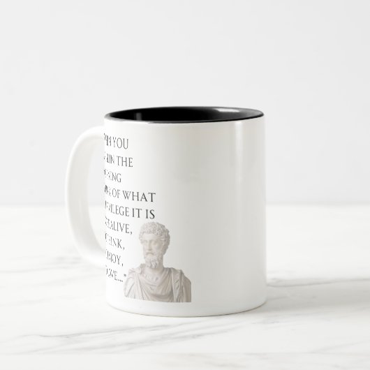 Marcus Aurelius Citaat Mok (Voorkant links)