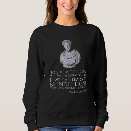 Marcus Aurelius citaat over een goed leven - Roma Trui (Voorkant)