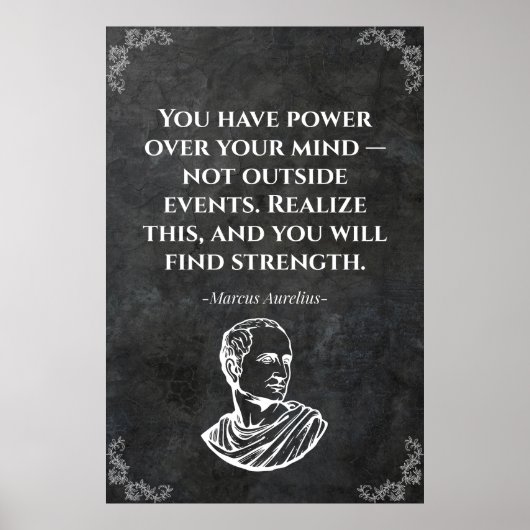 Marcus Aurelius citaat. Wijs Poster (Voorkant)