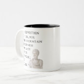 Marcus Aurelius Citatemok Tweekleurige Koffiemok (Voorkant links)