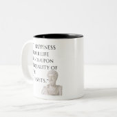 Marcus Aurelius Citatemok Tweekleurige Koffiemok (Voorkant links)