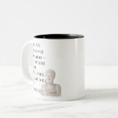 Marcus Aurelius Citatemok Tweekleurige Koffiemok (Voorkant links)