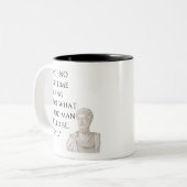 Marcus Aurelius Citatemok Tweekleurige Koffiemok (Voorkant links)