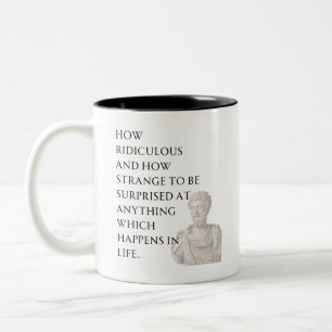 Marcus Aurelius Citatemok Tweekleurige Koffiemok