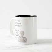 Marcus Aurelius Citatemok Tweekleurige Koffiemok (Voorkant links)