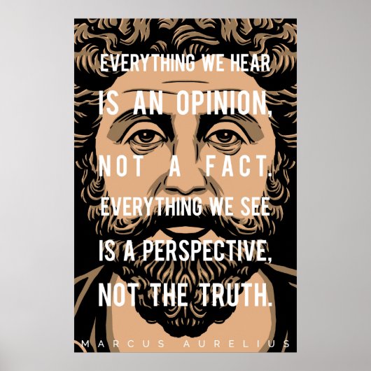 Marcus Aurelius citeert: Alles wat we horen Poster (Voorkant)