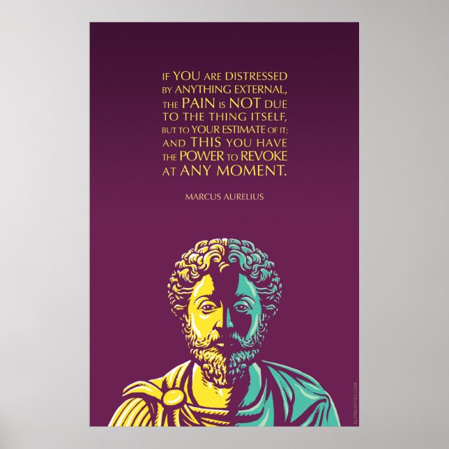 Marcus Aurelius citeert: De kracht om in te trekke Poster (Voorkant)