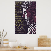 Marcus Aurelius citeert: Een rustigere of meer ong Poster (Keuken)