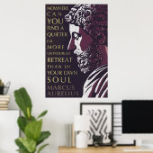 Marcus Aurelius citeert: Een rustigere of meer ong Poster (Thuiskantoor)