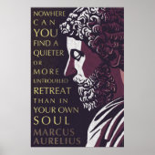 Marcus Aurelius citeert: Een rustigere of meer ong Poster (Voorkant)