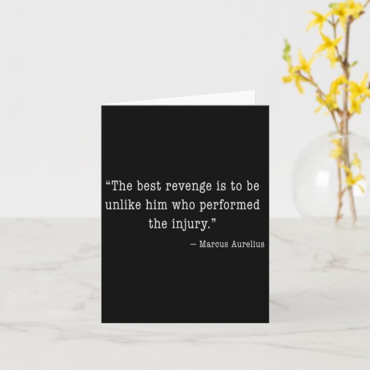 Marcus Aurelius citeert T-shirt De beste wraak sto Kaart (Gele Bloem)