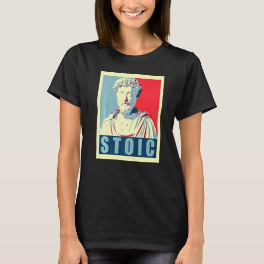 Marcus Aurelius de Romeinse keizer en Stoïcijnse P T-shirt (Voorkant)