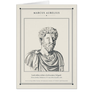 Marcus Aurelius Engraved Bust Look Within
