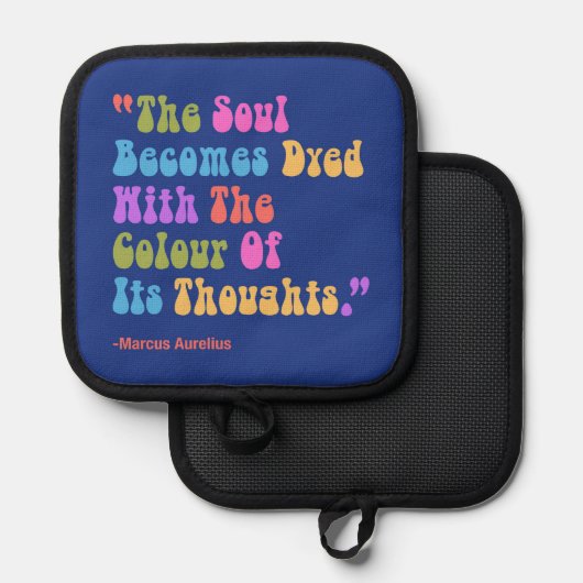 Marcus Aurelius Gedachten Kleur Onze Ziel Pannenlap (Voorkant / Achterkant)