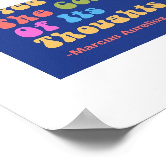 Marcus Aurelius Gedachten Kleur Onze Ziel Poster (Hoek)