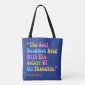 Marcus Aurelius Gedachten Kleur Onze Ziel Tote Bag (Achterkant)