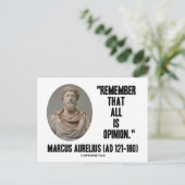 Marcus Aurelius herinnert zich dat alles opiniepri Briefkaart (Staand voorkant)