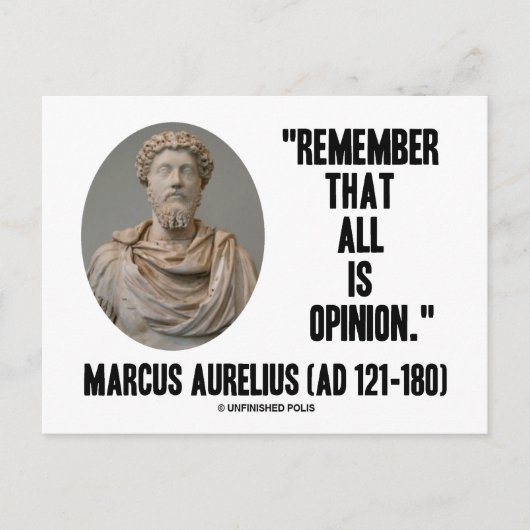 Marcus Aurelius herinnert zich dat alles opiniepri Briefkaart (Voorkant)
