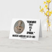 Marcus Aurelius herinnert zich dat alles opiniepri Kaart (Gele Bloem)