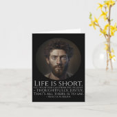 Marcus Aurelius - Het leven is kort - Stoïcijnse f Kaart (Gele Bloem)