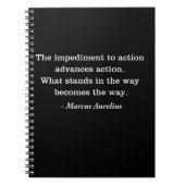 Marcus Aurelius Impediment Stoic Quote Notitieboek (Voorkant)