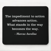 Marcus Aurelius Impediment Stoic Quote Platte Kaar Muismat (Voorkant)