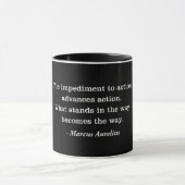 Marcus Aurelius Impediment Stoic Quote T-shirt Mok (Midden)