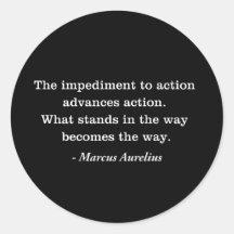 Marcus Aurelius Impediment Stoic Quote T-shirt