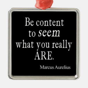 Marcus Aurelius-inhoud voor citaatzwart Metalen Ornament