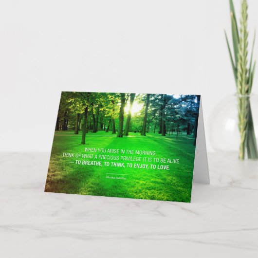 Marcus Aurelius Levens inspirerende quote natuur Kaart (Voorkant)