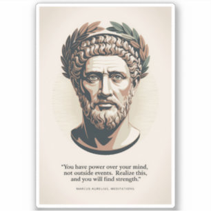 Marcus Aurelius Meditaties Citaat Illustratie Kuns Sticker