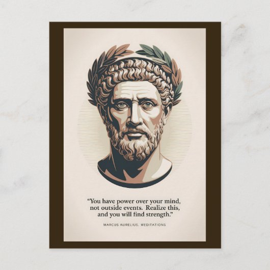 Marcus Aurelius Meditations Quote Illustration Art Briefkaart (Voorkant)