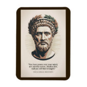 Marcus Aurelius Meditations Quote Illustration Art Magneet (Verticaal)