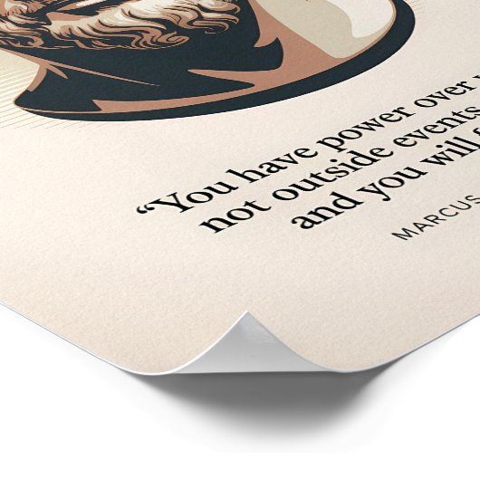 Marcus Aurelius Meditations Quote Illustration Art Poster (Hoek)