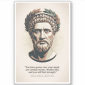 Marcus Aurelius Meditations Quote Illustration Art Sticker (Voorkant)