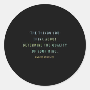 Marcus Aurelius, Motivatie denkwijze Ronde Sticker