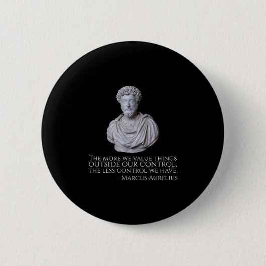 Marcus Aurelius - Motivatie stoïcisme Ronde Button 5,7 Cm (Voorkant)